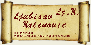 Ljubisav Malenović vizit kartica